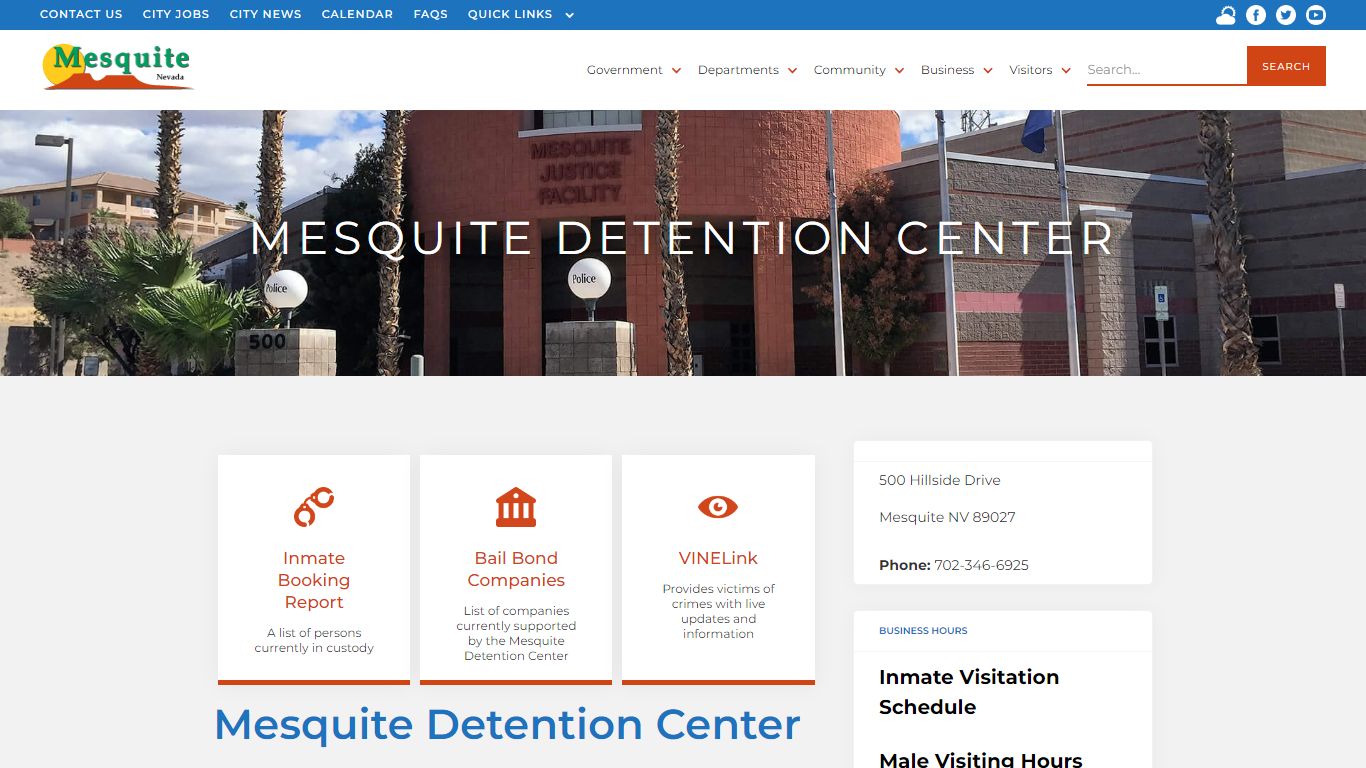 Mesquite Detention Center - The City of Mesquite Nevada